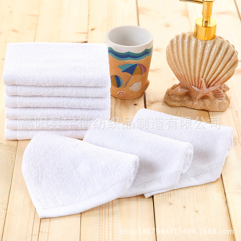 36g cotton square towel kindergarten children's small towel hot pot restaurant wet towel dishcloth beauty care face towel embroidered word