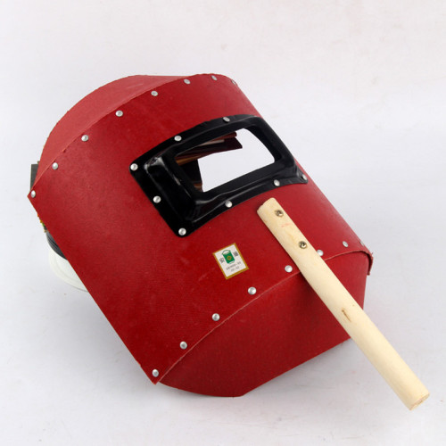 Wholesale Welding Face Shield Handheld Red Steel Paper UV Protection Face Mask Protective Semi-Automatic Waterproof Welding Helmet
