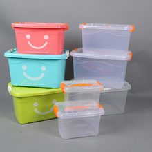 塑料手提盒 塑料收纳箱塑料零食衣物箱 便携式透明食品包装盒
