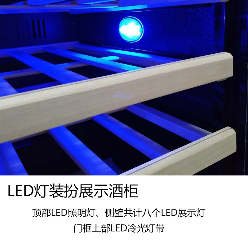 Refrigerador de exhibición de vino tinto PJE-120 de temperatura constante, de una sola puerta, para exhibición comercial.