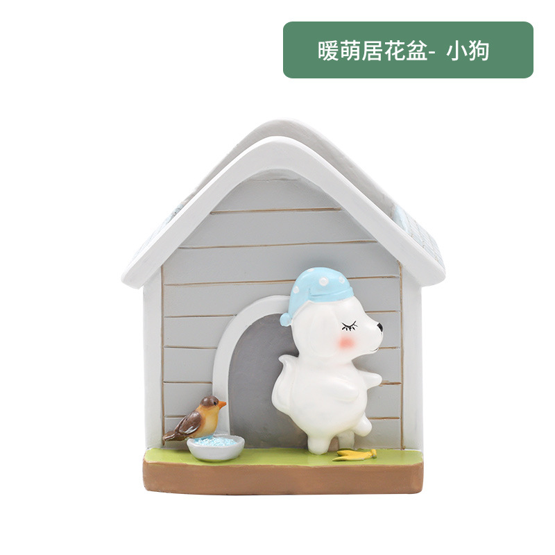 Chậu cây mọng nước hoạt hình resin, chậu mini trang trí nhà, ban công, sân vườn và tiểu cảnh (RG-273)