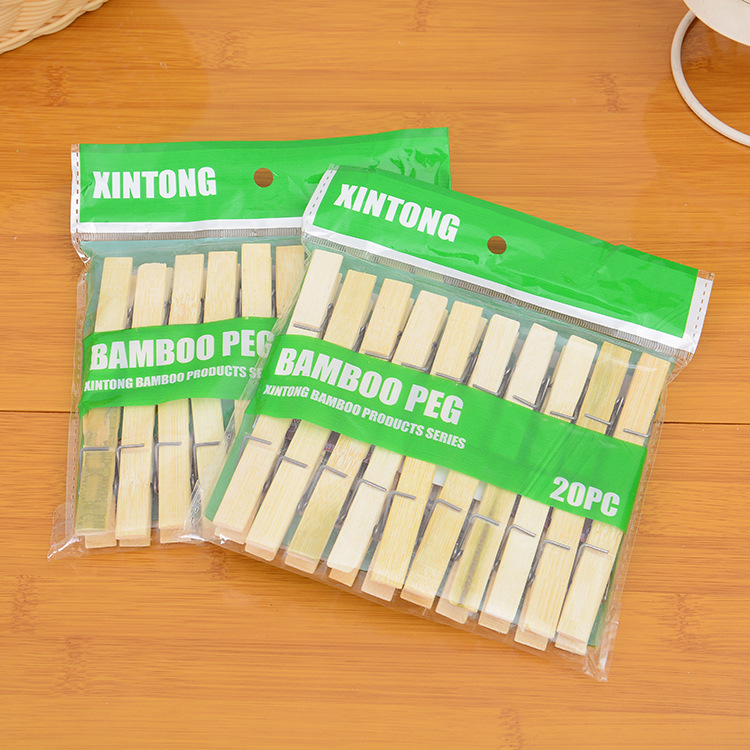 Two-yuan store 20pcs bamboo drying clips greenhouse plant clips 20pcs household laundry bamboo clips