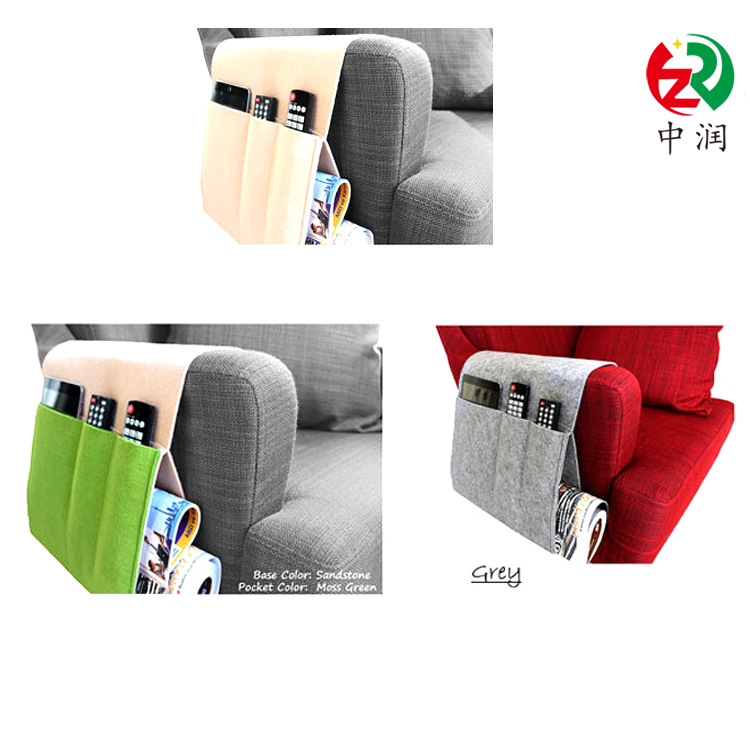 毛毡收纳袋沙发边袋 毛毡沙发收纳袋毛毡床头收纳袋遥控器收纳