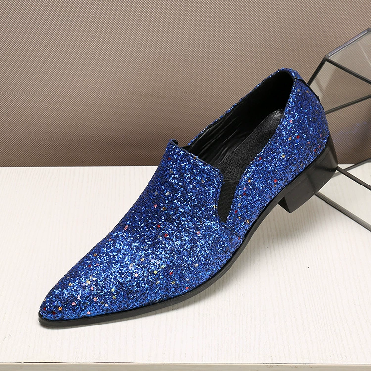 Оптовая Продажа с фабрики Alibaba Весенние новые кожаные туфли из натуральной кожи модные туфли синие ретро кожаные туфли без шнуровки модные мужские туфли