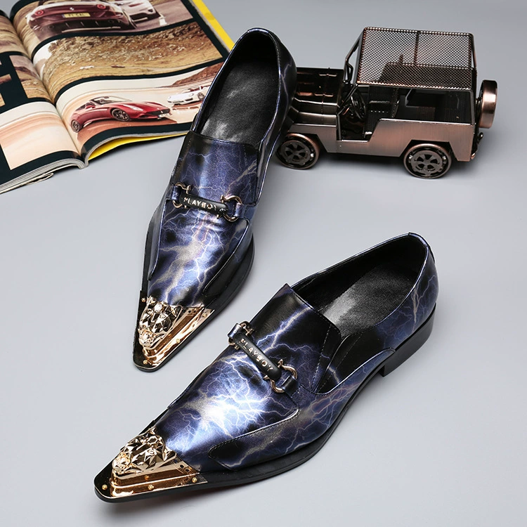 Внешняя торговля хвостом Одиночная британская толстая подошва броги резные кожаные туфли Мужская модная повседневная мужская обувь индивидуальная модная обувь