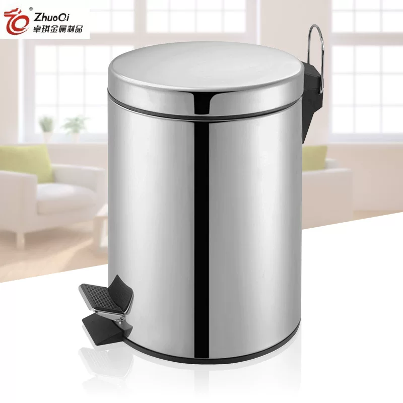 Mute waterproof capacious garbage can stainless steel