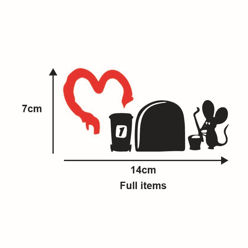 Interesting mouse hole mouse holes sticker creative cute sticker…