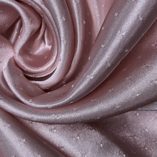 50D*75D有光波点提花静波缎仿丝绸 无弹色丁服装面料