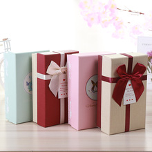 天地盖礼品盒蝴蝶结礼盒情人节礼品盒包装口红盒礼品包装盒现货