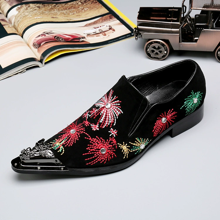 2022 мужская кожаная обувь, мужская обувь, черная воловья кожа, новая летняя британская официальная одежда, деловая повседневная обувь с острым носком, Мужская модная обувь