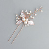 Hair accessory for bride, fashionable hairgrip handmade from pearl, Chinese hairpin, European style