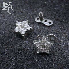 歐美穿刺飾品澳寶埋骨釘 植皮釘個性皮膚釘316L不鏽鋼跨境