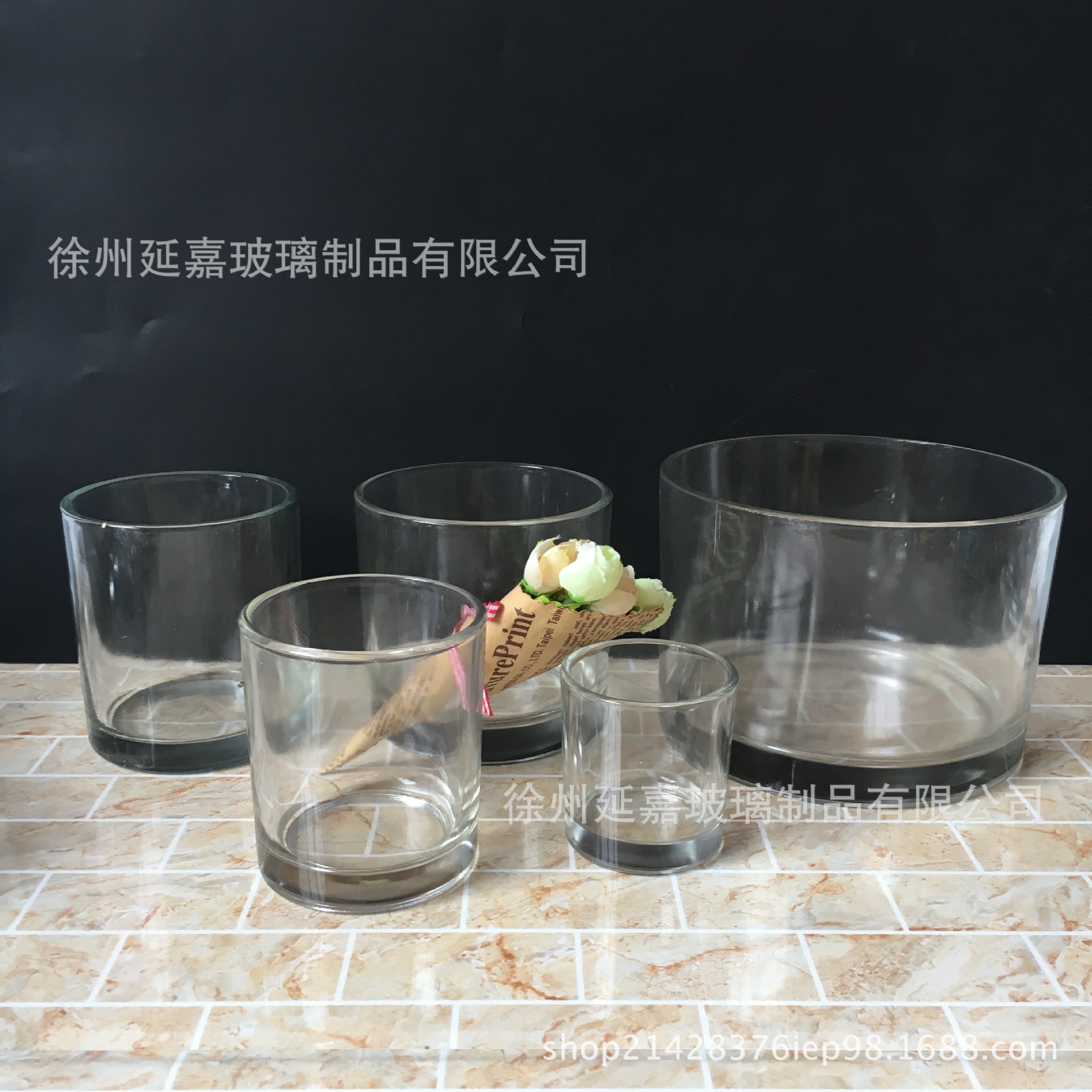 新款 供应蜡烛玻璃杯烛台压机产品玻璃蜡烛台玻璃瓶 蜡烛杯