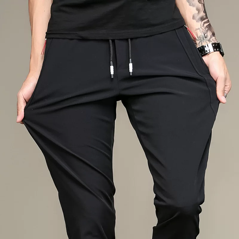 Осенние эластичные весенние универсальные брюки, slim fit, корейский стиль