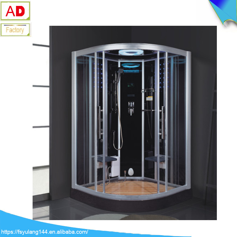 Fan-Shaped 1.2m Home-Use Computer Shower Steam Room Integrated Shower Room Smart Glass Bathroom Base Outlet