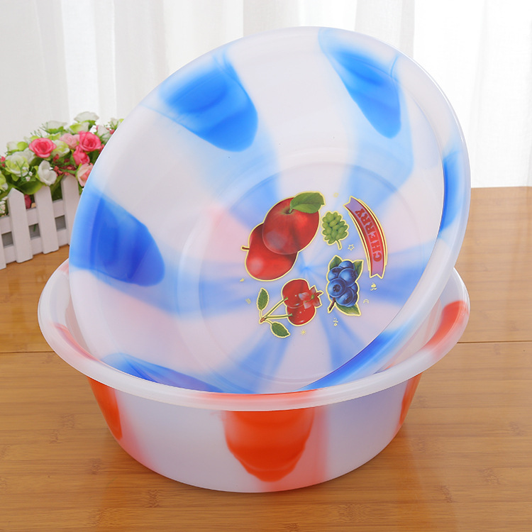 Palangana de plástico reforzado para uso doméstico diámetro 36.5 cm diseño profundo y grueso