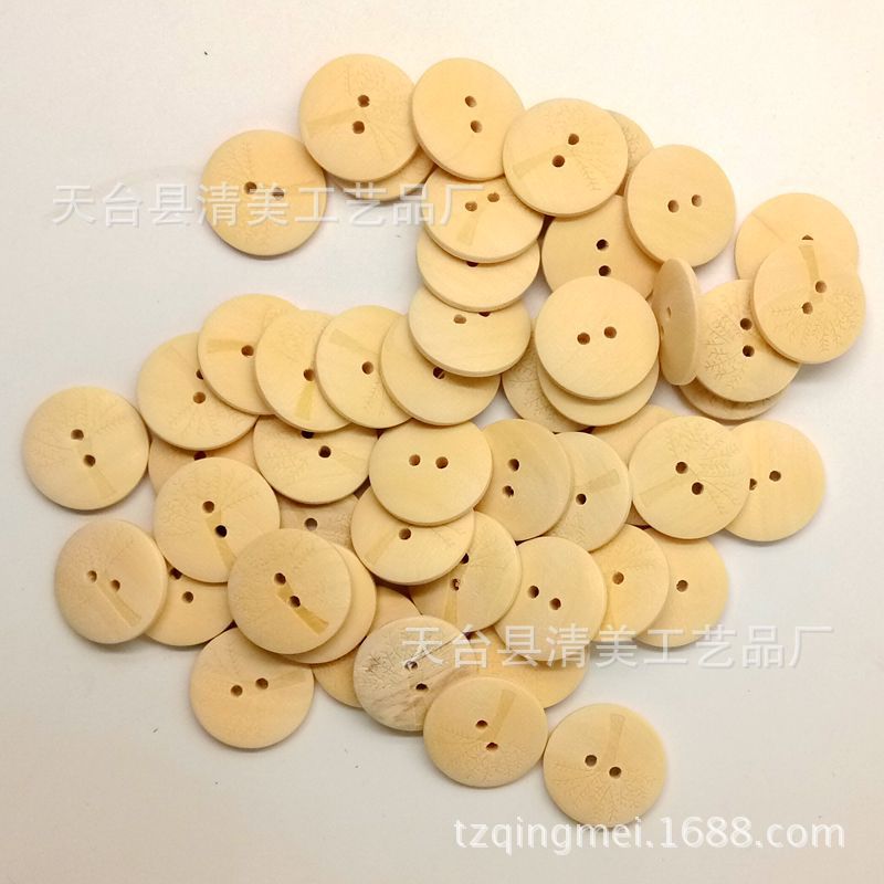 15-30mm láser de madera árbol grande botón de madera decoración grabado láser árbol grande botón artesanía 50 piezas un paquete