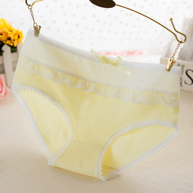 Lace trousers with bow, pants, cotton breathable underwear for hips shape correction