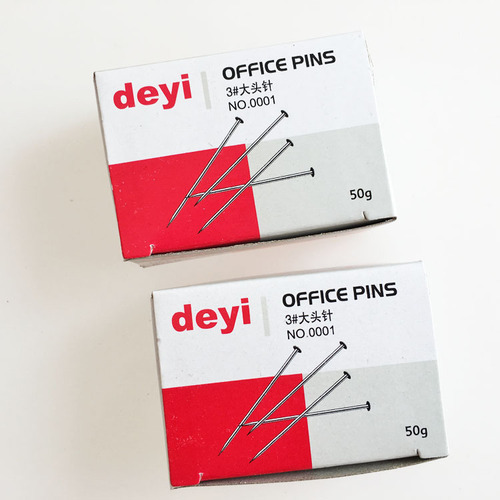 Creative office supplies metal pins nickel plated pins boxed fixed pins learning stationery wholesale