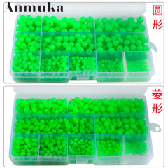 廠家自配多型號夜光珠套裝 圓形/菱形發光誘魚擋珠配件套裝