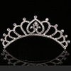 Metal children's hair accessory for princess, crown from pearl, wholesale