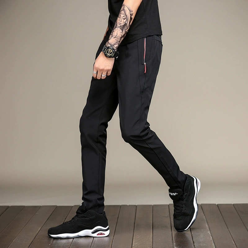 Осенние эластичные весенние универсальные брюки, slim fit, корейский стиль