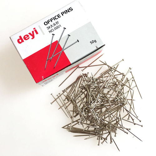 Creative office supplies metal pins nickel plated pins boxed fixed pins learning stationery wholesale