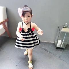 Summer New Arrival Rainbow Striped Cool Tank Dress Baby Skirt Princess Dress One-Time Shipping $1095