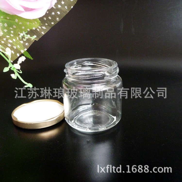 批发50克高白料玻璃喜蜜瓶 婚庆喜蜜瓶 蟹黄酱玻璃瓶徐州玻璃瓶厂