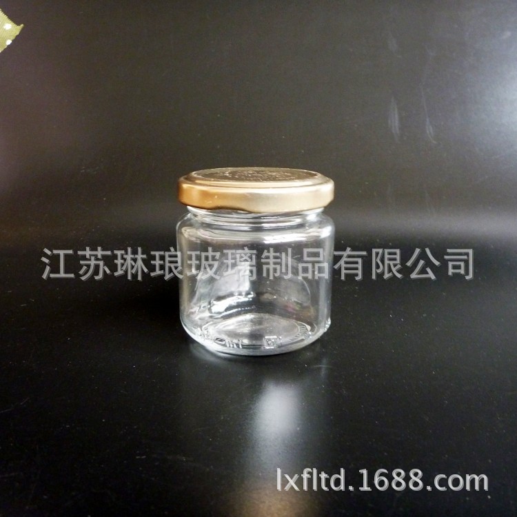 晶白料100毫升玻璃蜂蜜瓶蟹黄小玻璃瓶 玻璃酱菜瓶喜密瓶玻璃燕窝
