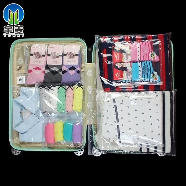Transparent storage system with zipper