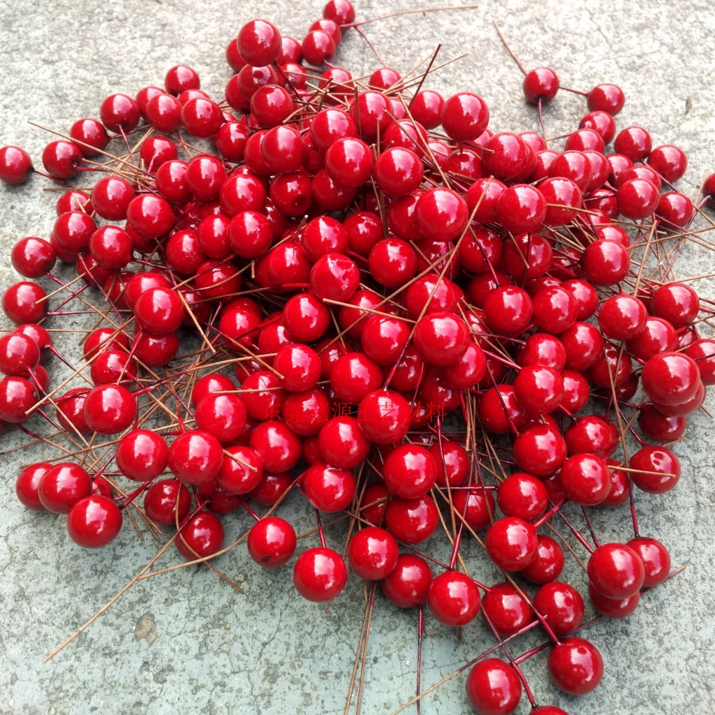 1,5 см искусственная пена фрукты маленькие красные фрукты пены ягоды богатые фрукты Рождественский венок из ротанга украшения