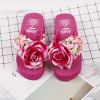 Summer beach footwear, high slide, slippers, genuine flip flops platform, flowered