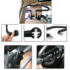 Reinforced PU clothes hanger, multi-functional car-mounted stainless steel indoor hanger, automotive drying accessory