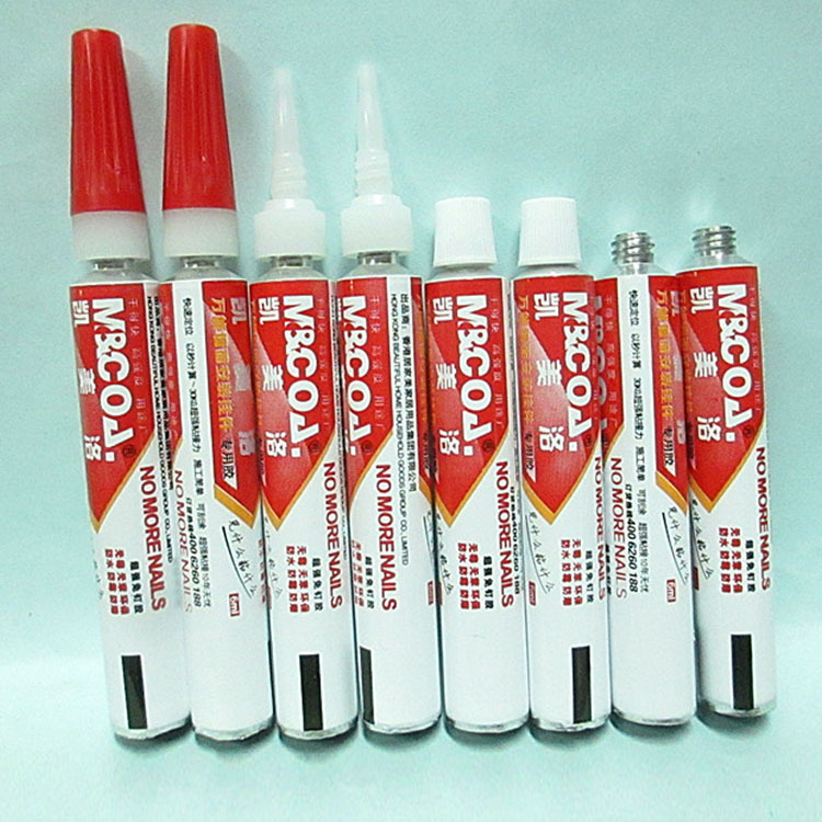 供应25管径尖嘴胶水管铝质软管牙膏管颜料管化妆品尖嘴眼霜软管