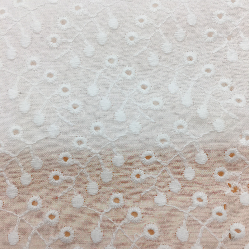 水溶花边 厂家供应棉线满幅镂空刺绣面料 绣花服装辅料diy 花边