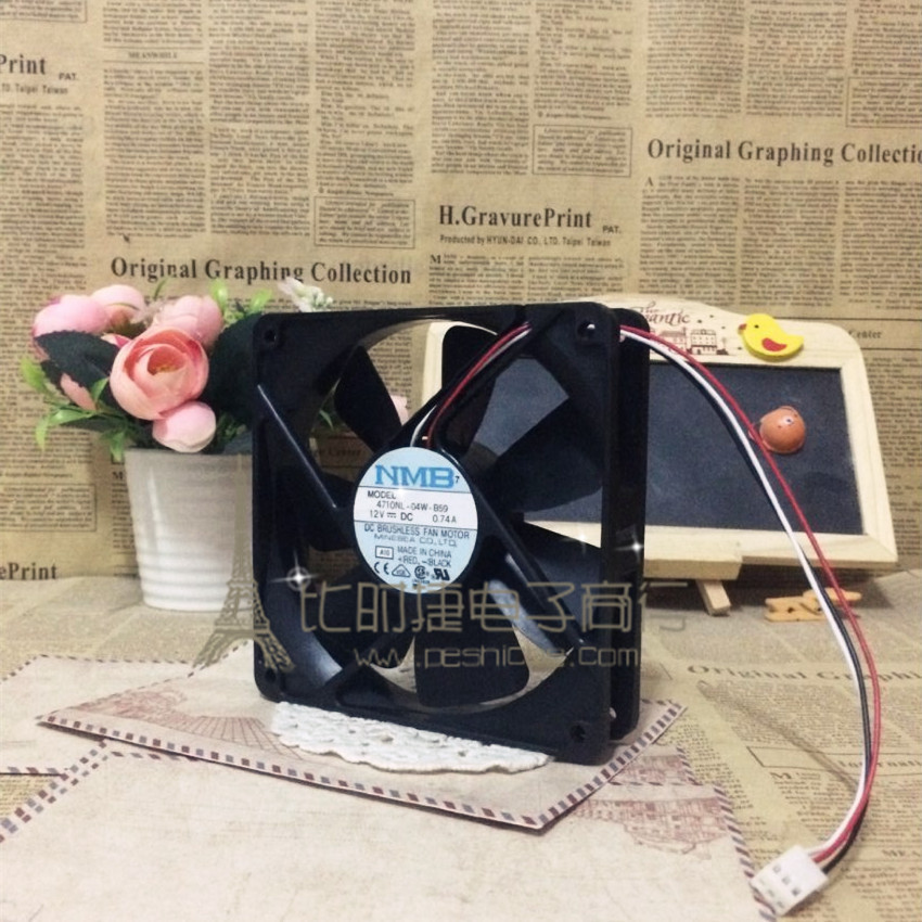 NMB 12025 12V 0.74A 4710NL-04W-B59 12CM风扇 静音散热风扇