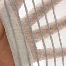 雪尼尔提花棉麻窗纱帘窗帘批发竖条白色灰色客厅卧室书房阳台飘窗