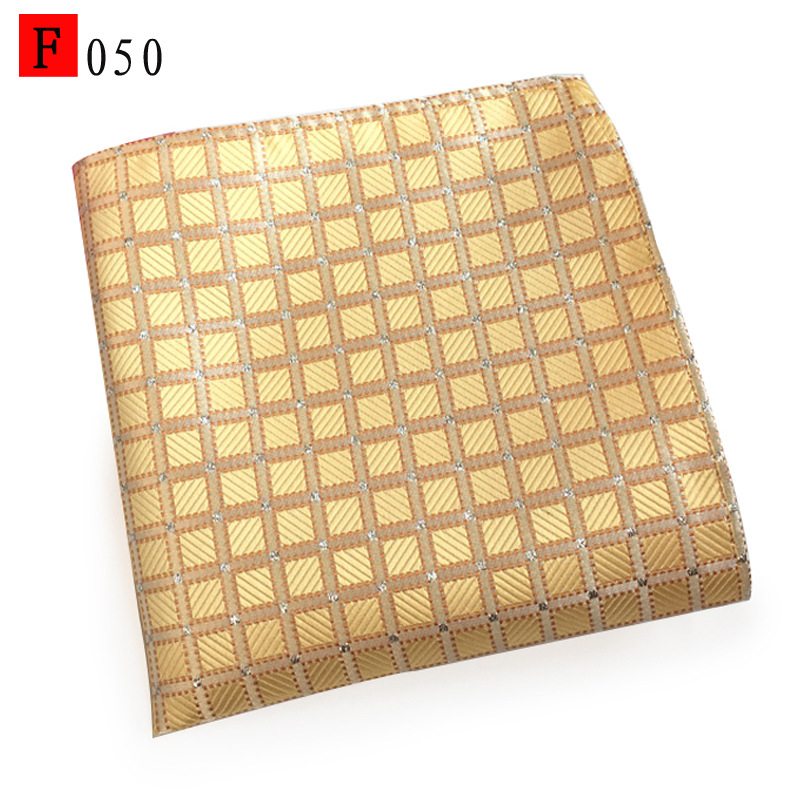 En stock suministro de poliéster jacquard puntos de anacardo moda casual Toalla de bolsillo de los hombres pequeña bufanda cuadrada pañuelo Toalla de pecho