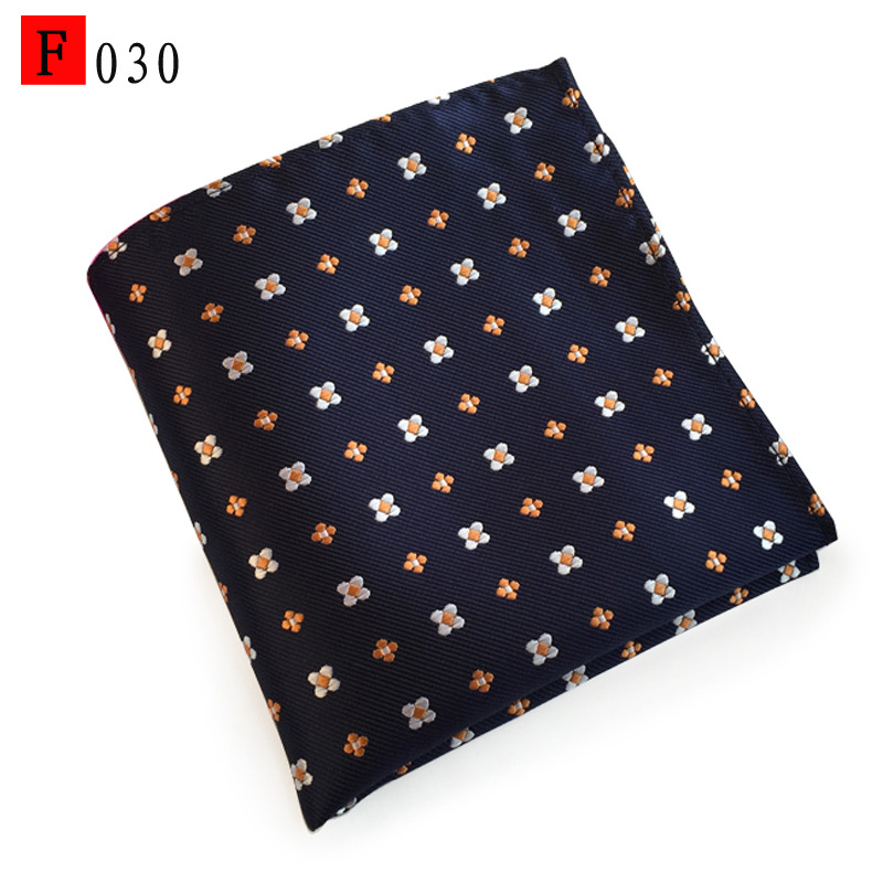 En stock suministro de poliéster jacquard puntos de anacardo moda casual Toalla de bolsillo de los hombres pequeña bufanda cuadrada pañuelo Toalla de pecho