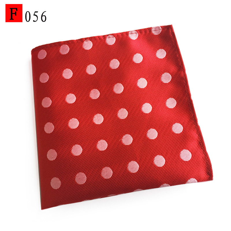 En stock suministro de poliéster jacquard puntos de anacardo moda casual Toalla de bolsillo de los hombres pequeña bufanda cuadrada pañuelo Toalla de pecho
