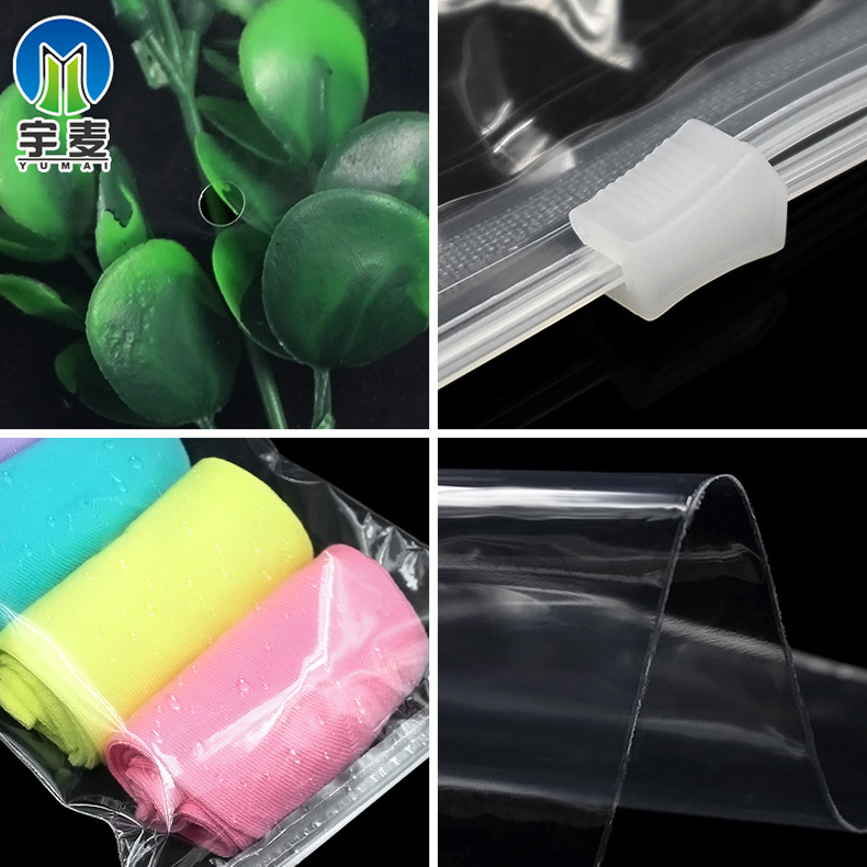 Transparent storage system with zipper