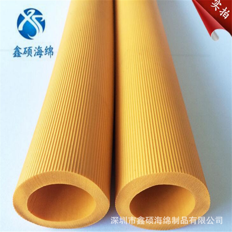 厂家供应 EVA发泡条纹把套管 可定 nbr丁晴橡胶泡棉五金器械护管