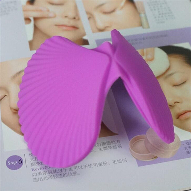 Mini Espejo de Maquillaje Plegable Concha de Silicona Plegable, Portátil para Maquillaje