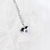 Foreign trade diamond heart -shaped CHARMS DIY phase box Floating Locket Crystal Titanium Steel Necklace A331