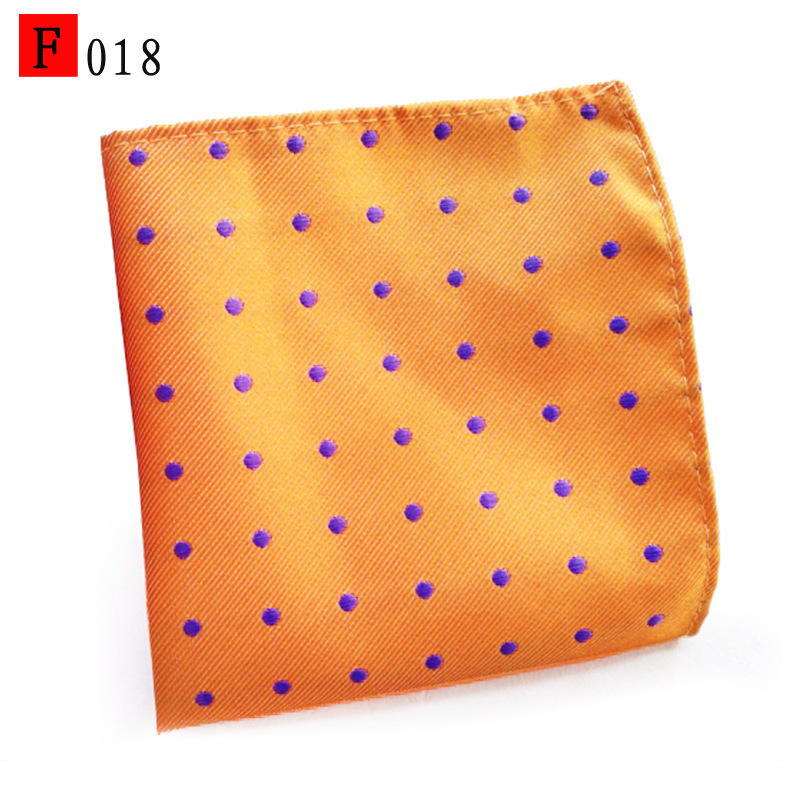 En stock suministro de poliéster jacquard puntos de anacardo moda casual Toalla de bolsillo de los hombres pequeña bufanda cuadrada pañuelo Toalla de pecho