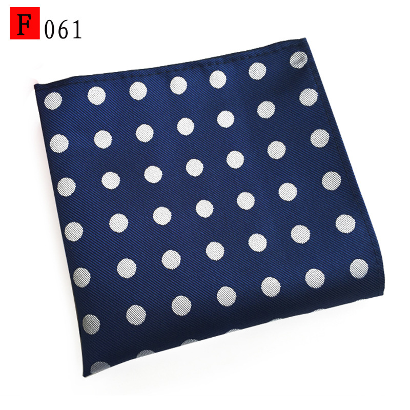 En stock suministro de poliéster jacquard puntos de anacardo moda casual Toalla de bolsillo de los hombres pequeña bufanda cuadrada pañuelo Toalla de pecho