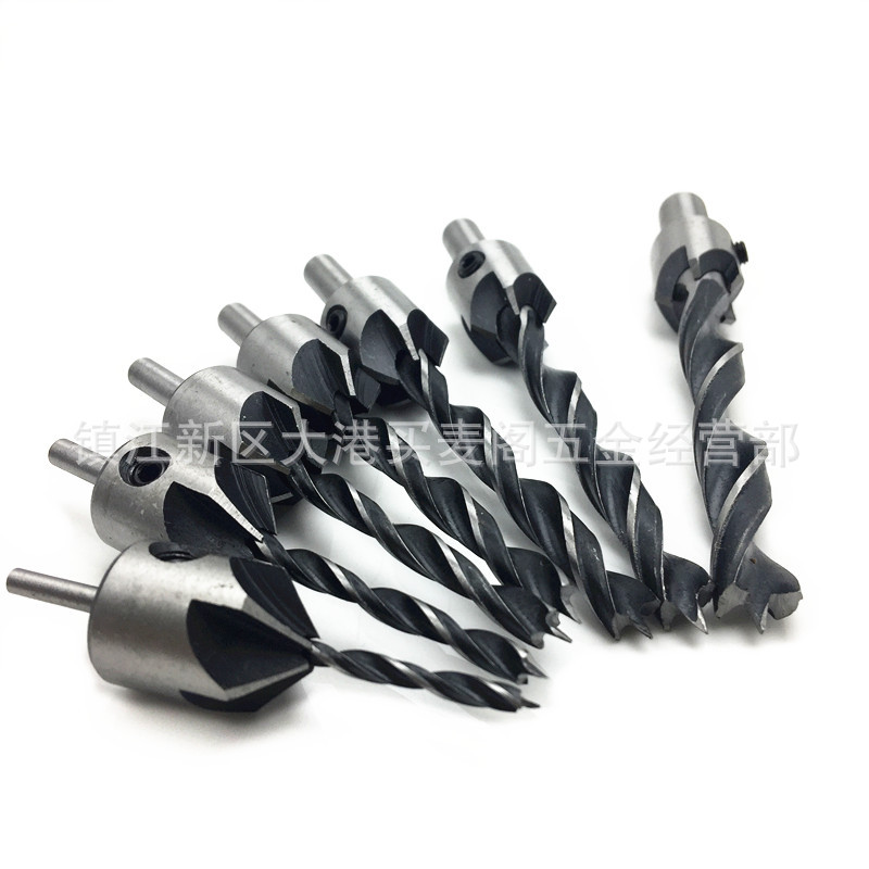 Three-point woodworking countersunk drill/reamer drill/woodworking chamferer/pilot drill/high-speed steel drill