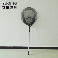 钓鱼铝合金抄网大眼抄鱼网抄网杆折叠网头小眼三角一体抄网铝网头