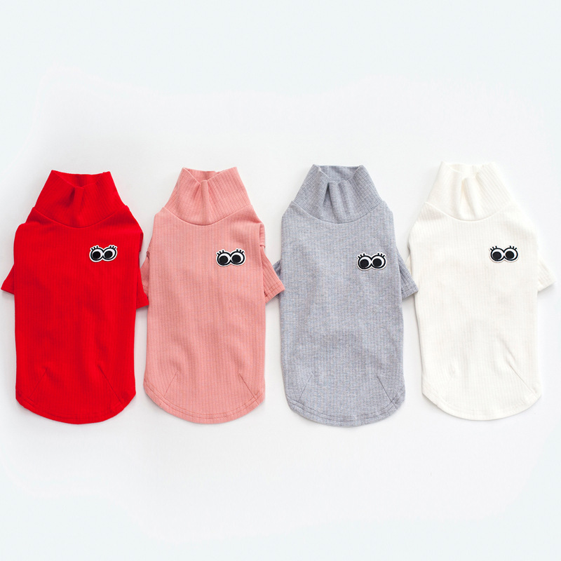 Spring and summer new pattern pet clothes leisure time Solid pet T-shirt Teddy SMEs Dogs Base coat